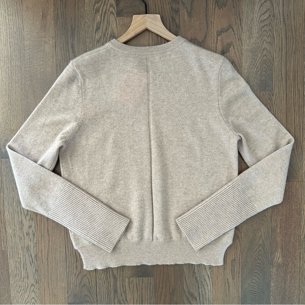 NWT La Ligne Solid Lean Lines 100% Cashmere Sweater in Tan Size Medium - Picture 11 of 13